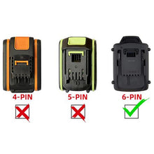 Load image into Gallery viewer, WORX 20V PowerShare (Orange) to Ryobi 18V Battery Adapter