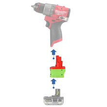 Load image into Gallery viewer, Ryobi 18V to Milwaukee 12V Battery Adapter