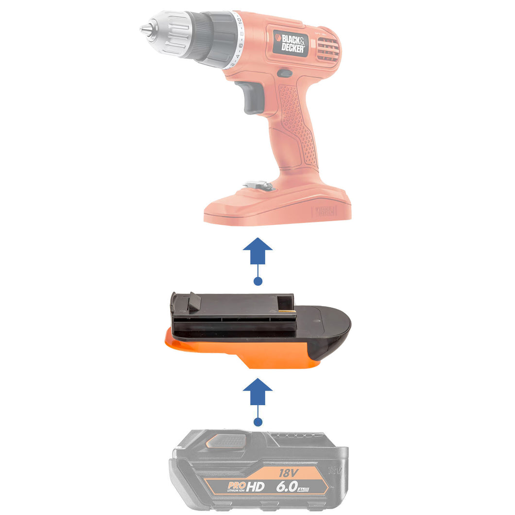 AEG 18V to Black and Decker 18V Battery Adapter