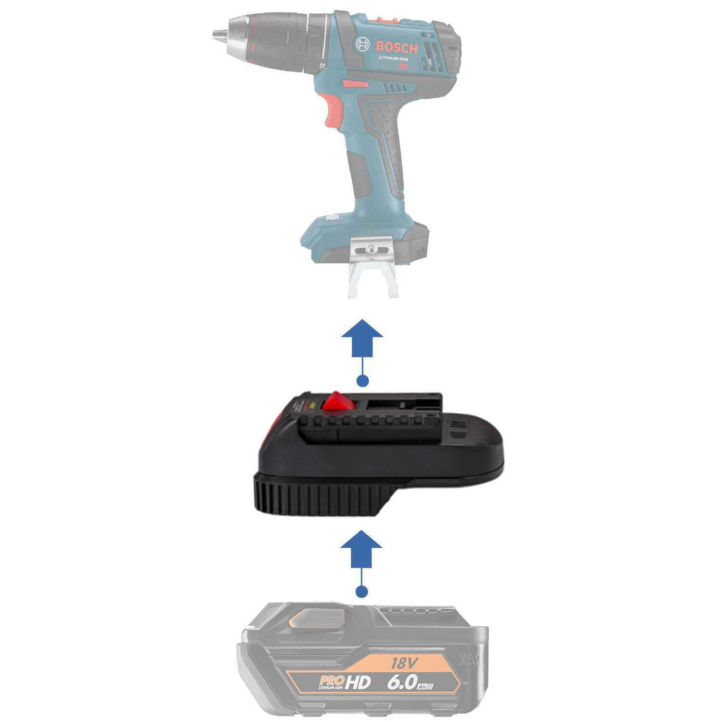 AEG 18V to Bosch 18V (Blue) Battery Adapter