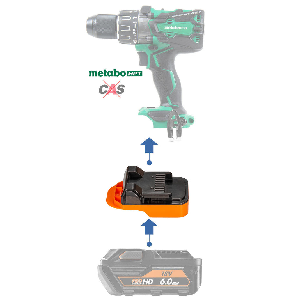 AEG 18V to Metabo HPT 18V Battery Adapter