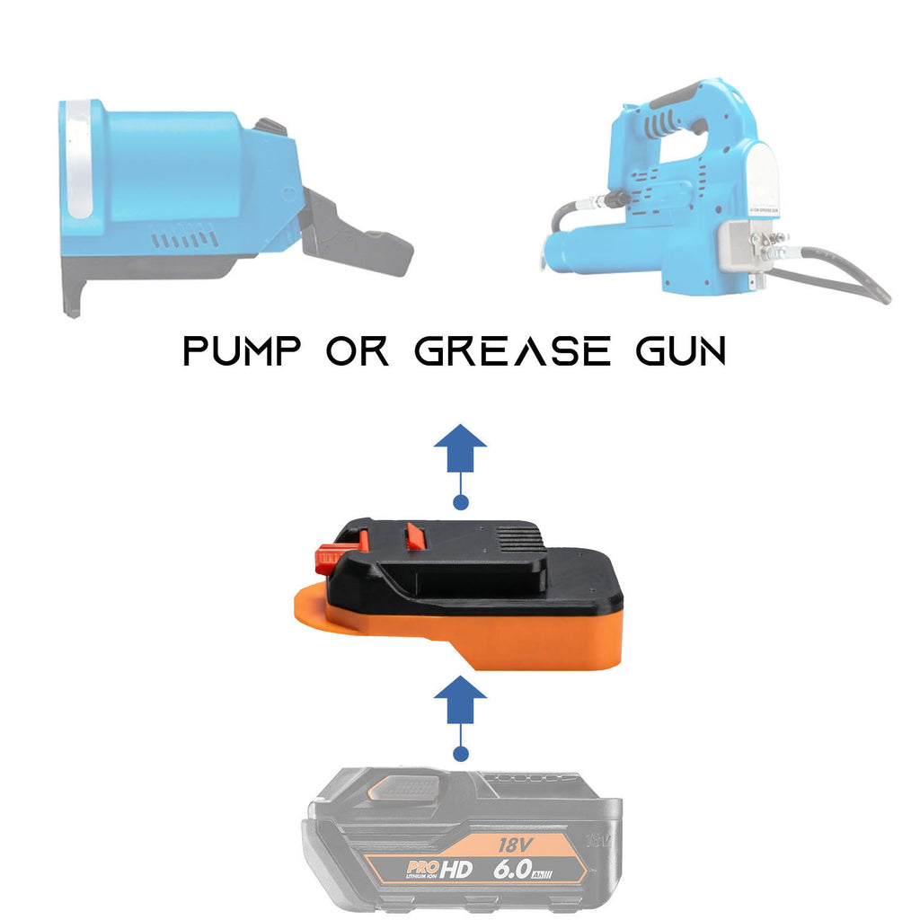 AEG 18V to MacNaught 18V Battery Adapter (Pump, Grease Gun)