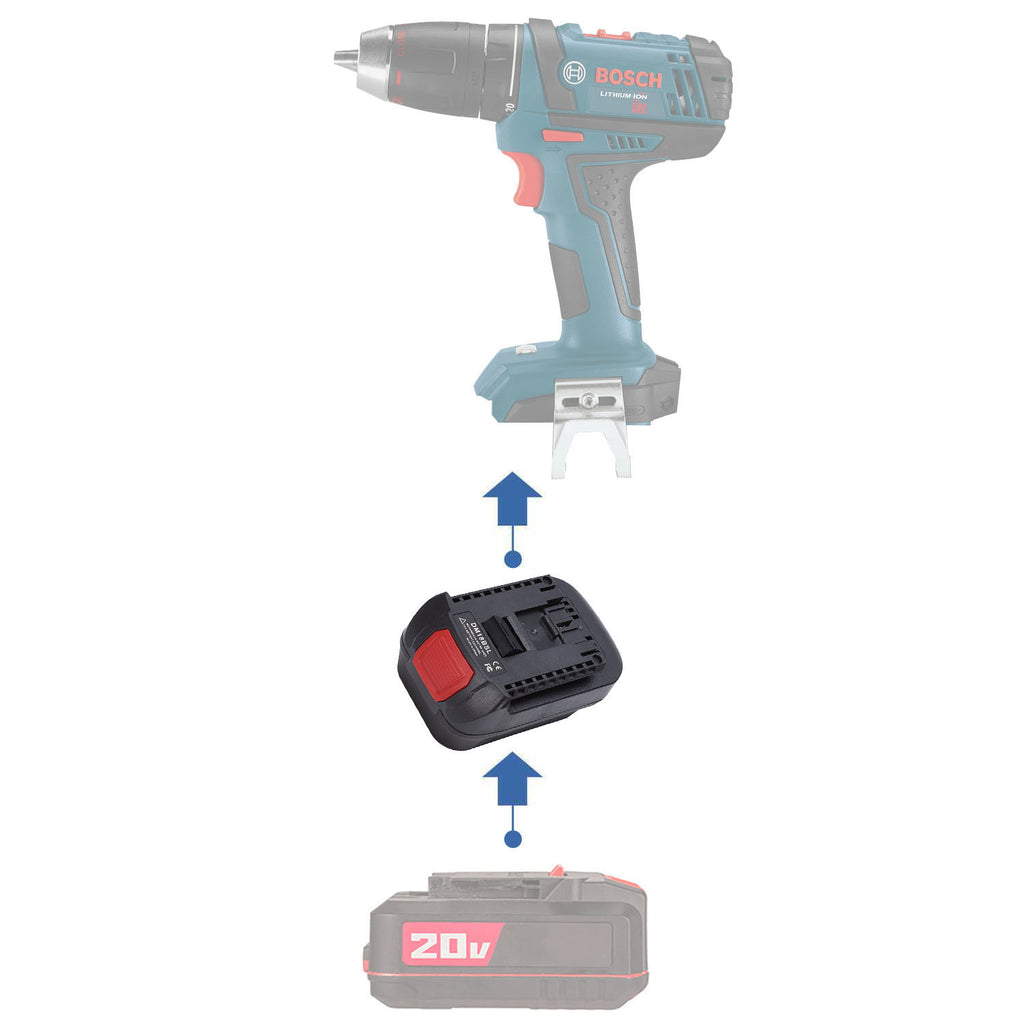 Bauer 20V to Bosch (Blue) 18V Battery Adapter