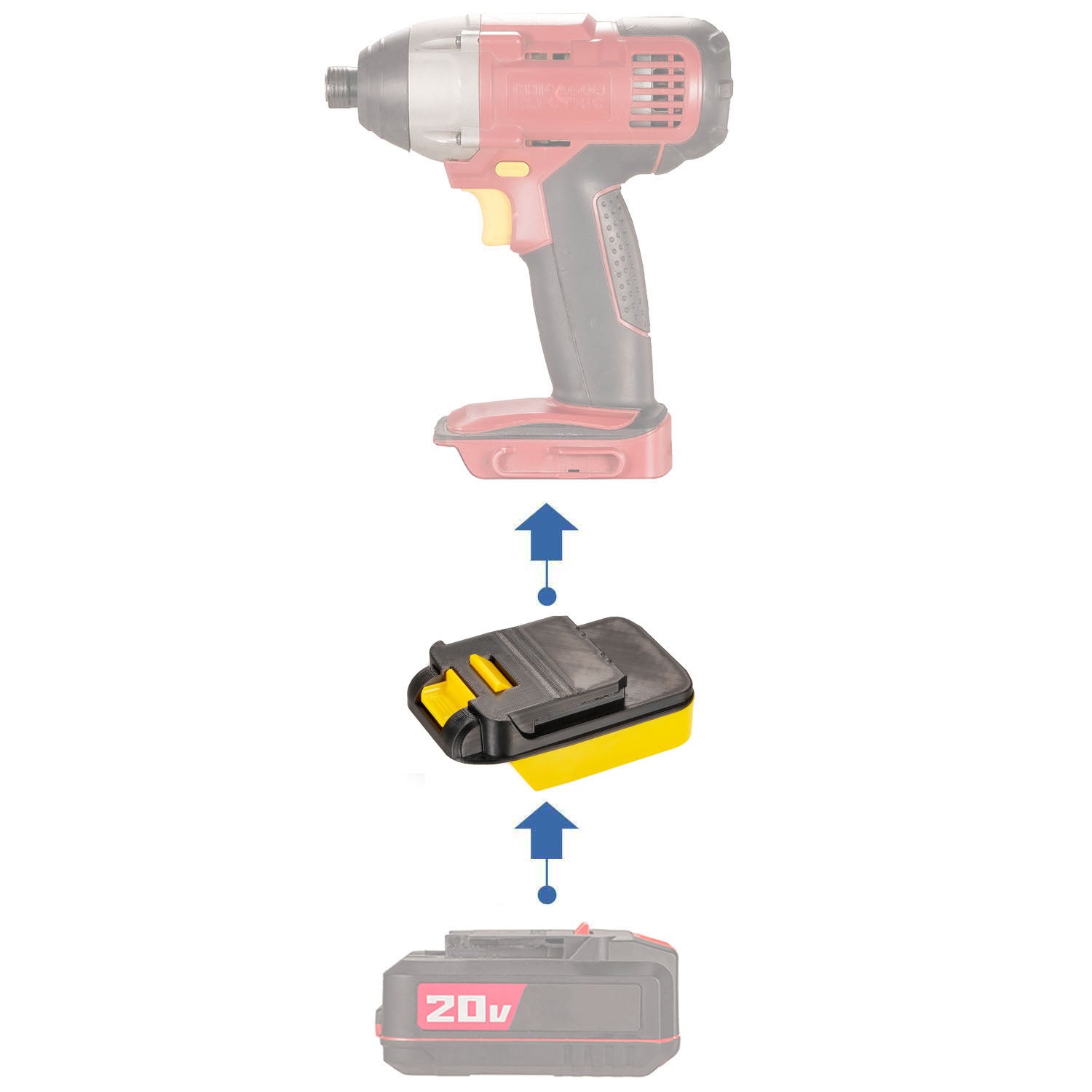 Bauer 20V to Chicago Electric 18V Battery Adapter