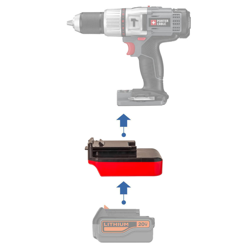 Black and Decker 20V to Porter Cable 18V Battery Adapter