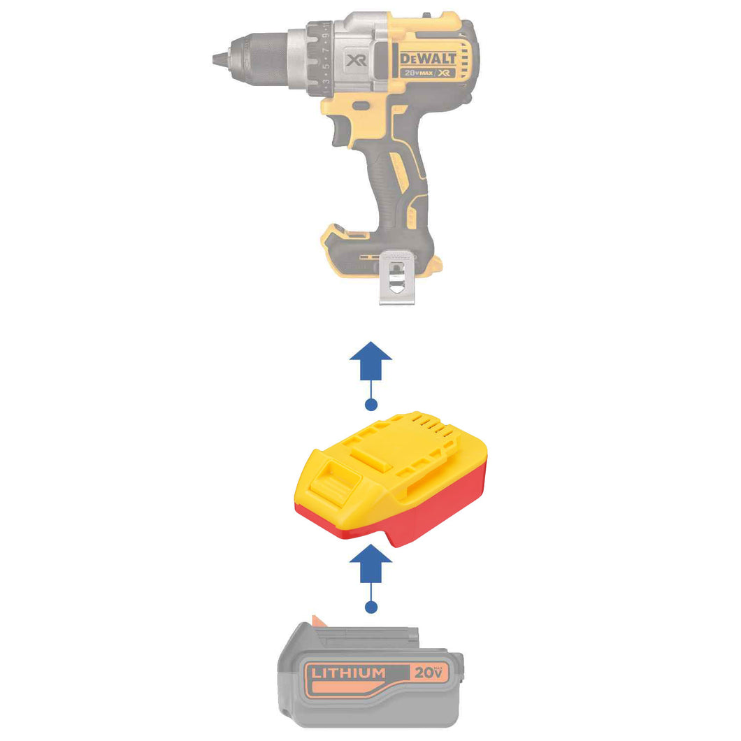 Black and Decker 20V to DeWalt 20V Battery Adapter