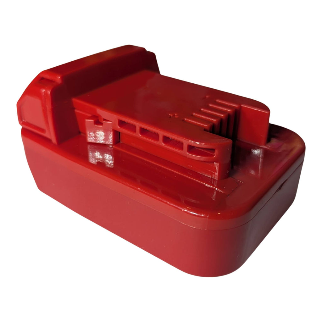 Black and Decker 20V to Milwaukee M18 battery adapter - Milwaukee tool-side connection, rail block with terminal slots