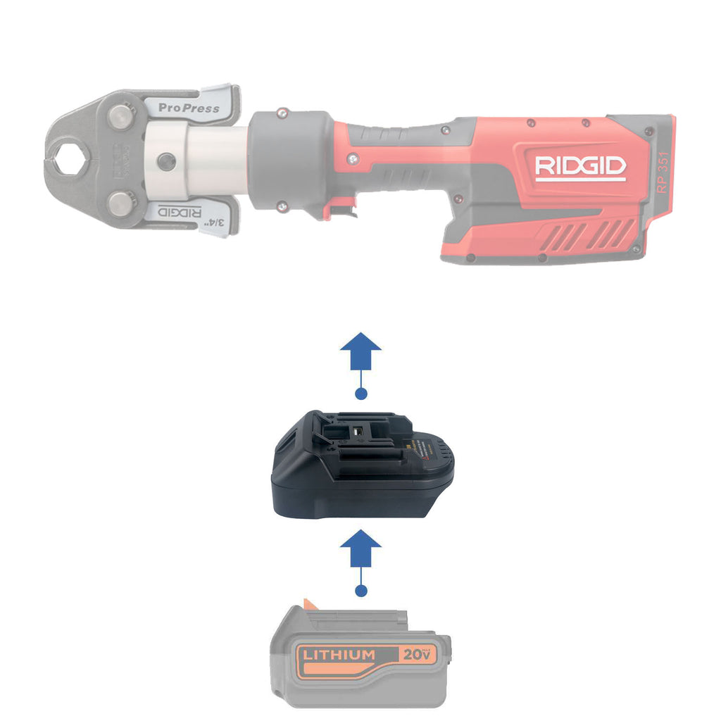 Black and Decker 20V to RIDGID RED 18V Battery Adapter