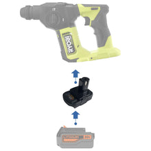 Load image into Gallery viewer, Black and Decker 20V to Ryobi 18V Battery Adapter
