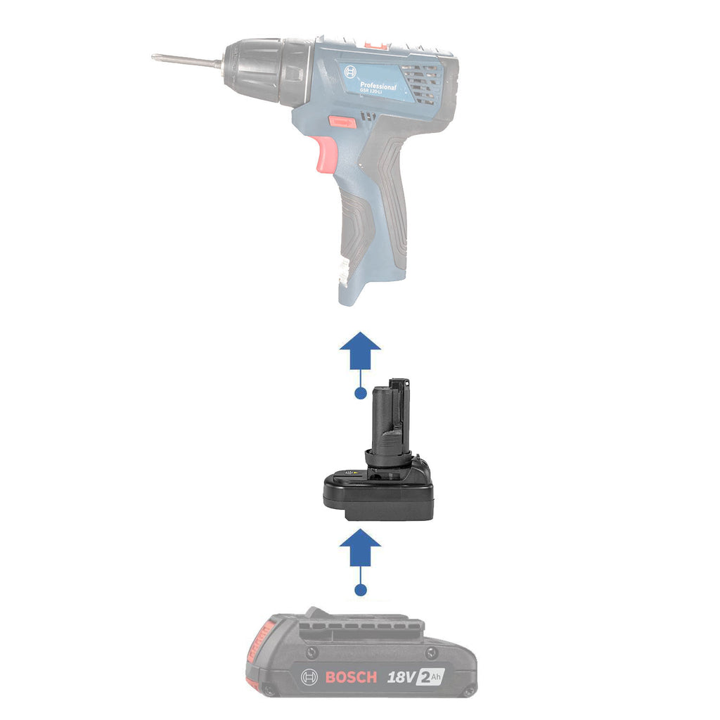 Bosch (Blue) 18V to Bosch 12V  Battery Adapter