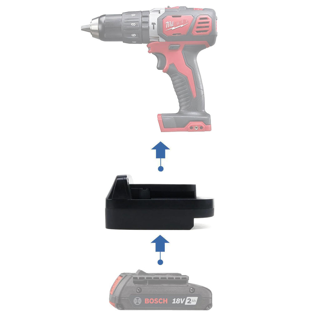 Bosch (Blue) 18V to Milwaukee 18V Battery Adapter