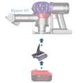 Craftsman 20V to Dyson V7 battery adapter - compatibility diagram showing battery, adapter and cordless stick vacuum