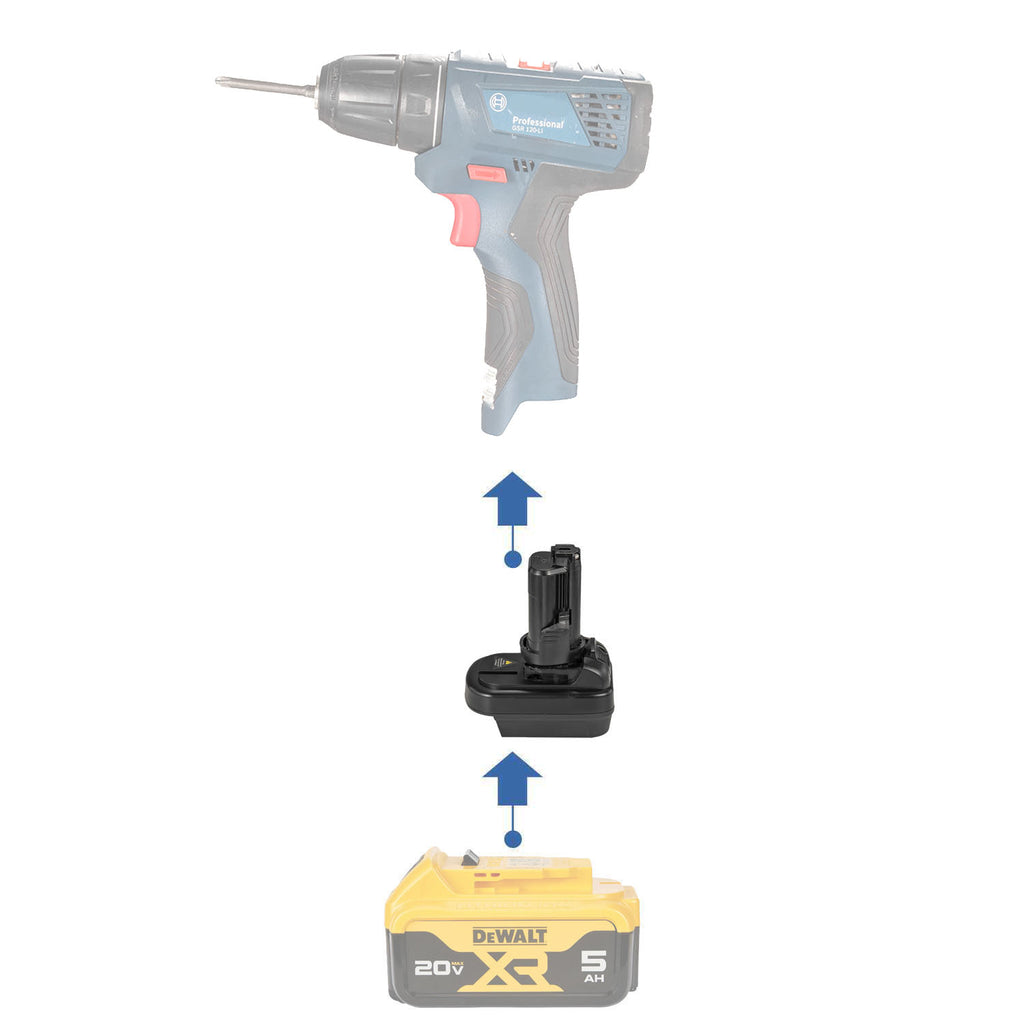 DeWalt 20V to Bosch 12V Battery Adapter