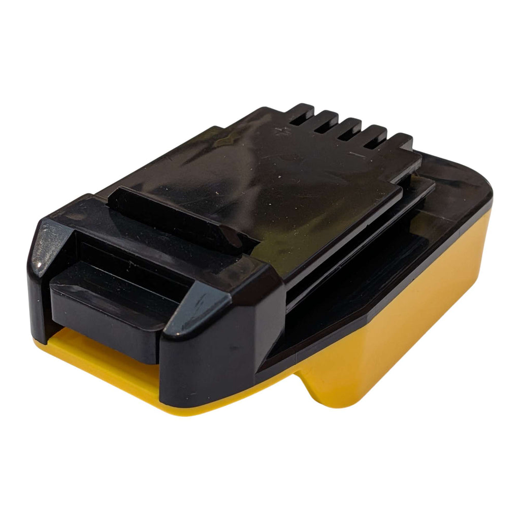 DeWalt 20V MAX to Black and Decker 20V battery adapter - tool-side plate with rail and fins