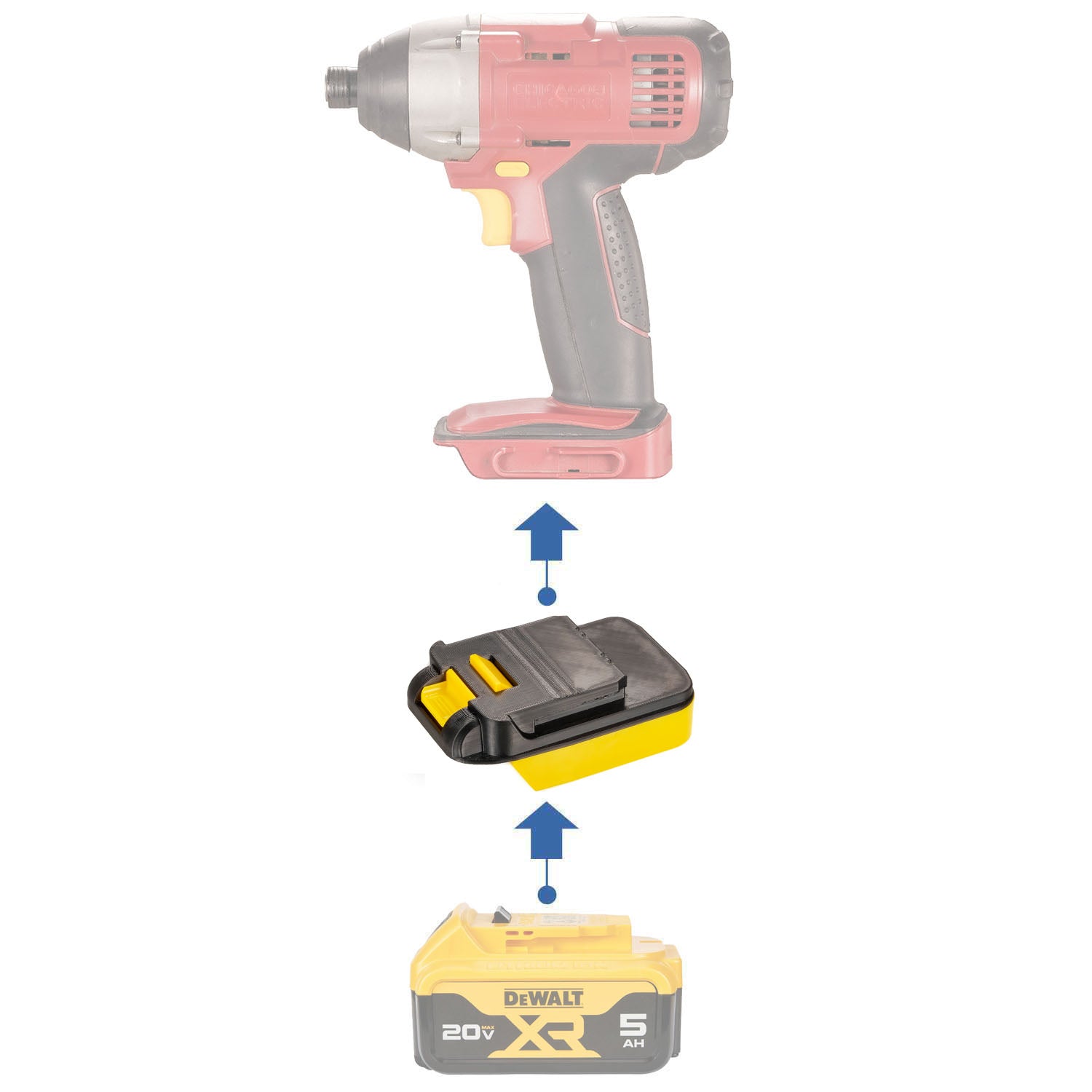 DeWalt 20V to Chicago Electric 18V Battery Adapter