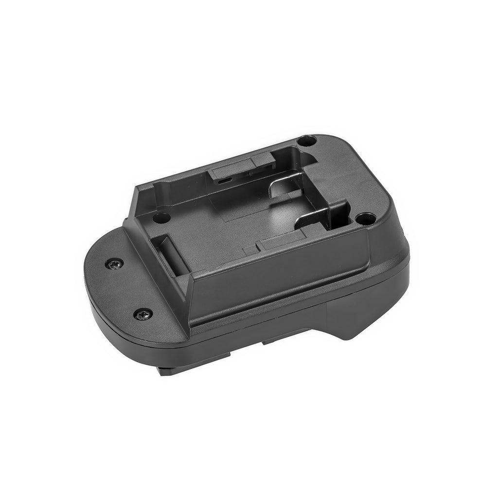DeWalt 20V MAX to Metabo CAS 18V battery adapter - battery-side connection, two upright contacts and fixing screws
