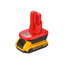 Load image into Gallery viewer, DeWalt 20V to Milwaukee 12V Battery Adapter
