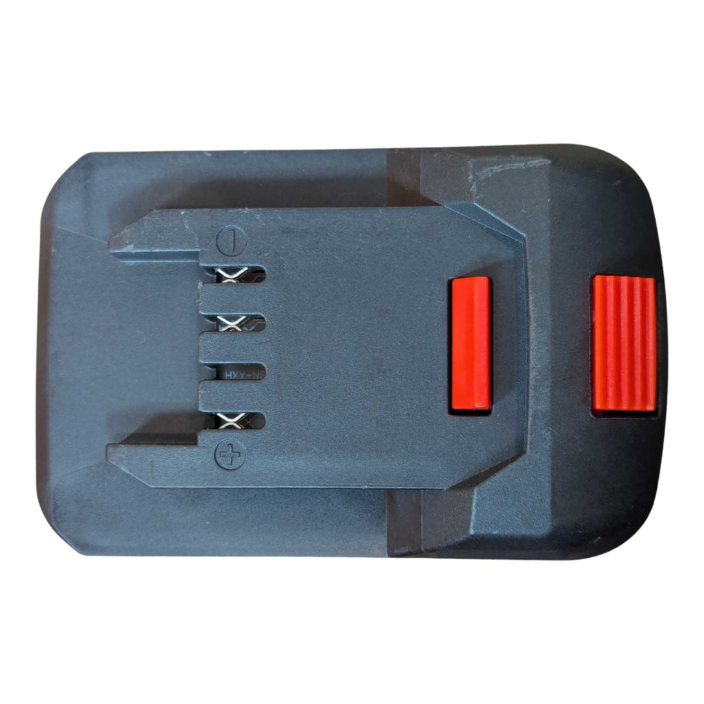 DeWalt 20V MAX to Parkside X20V battery adapter - Parkside tool-side connection, four slots with copper spring contacts