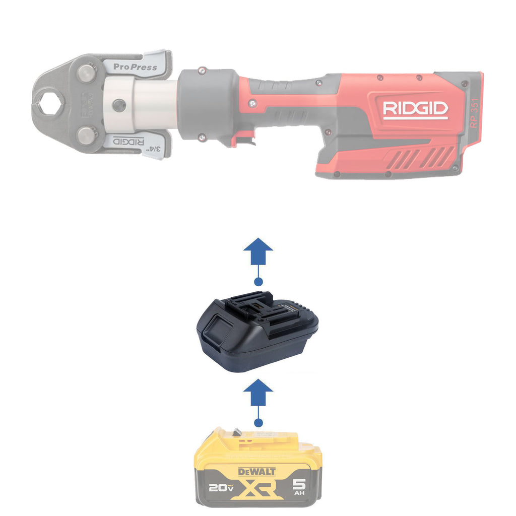 DeWalt 20V to RIDGID RED 18V Battery Adapter