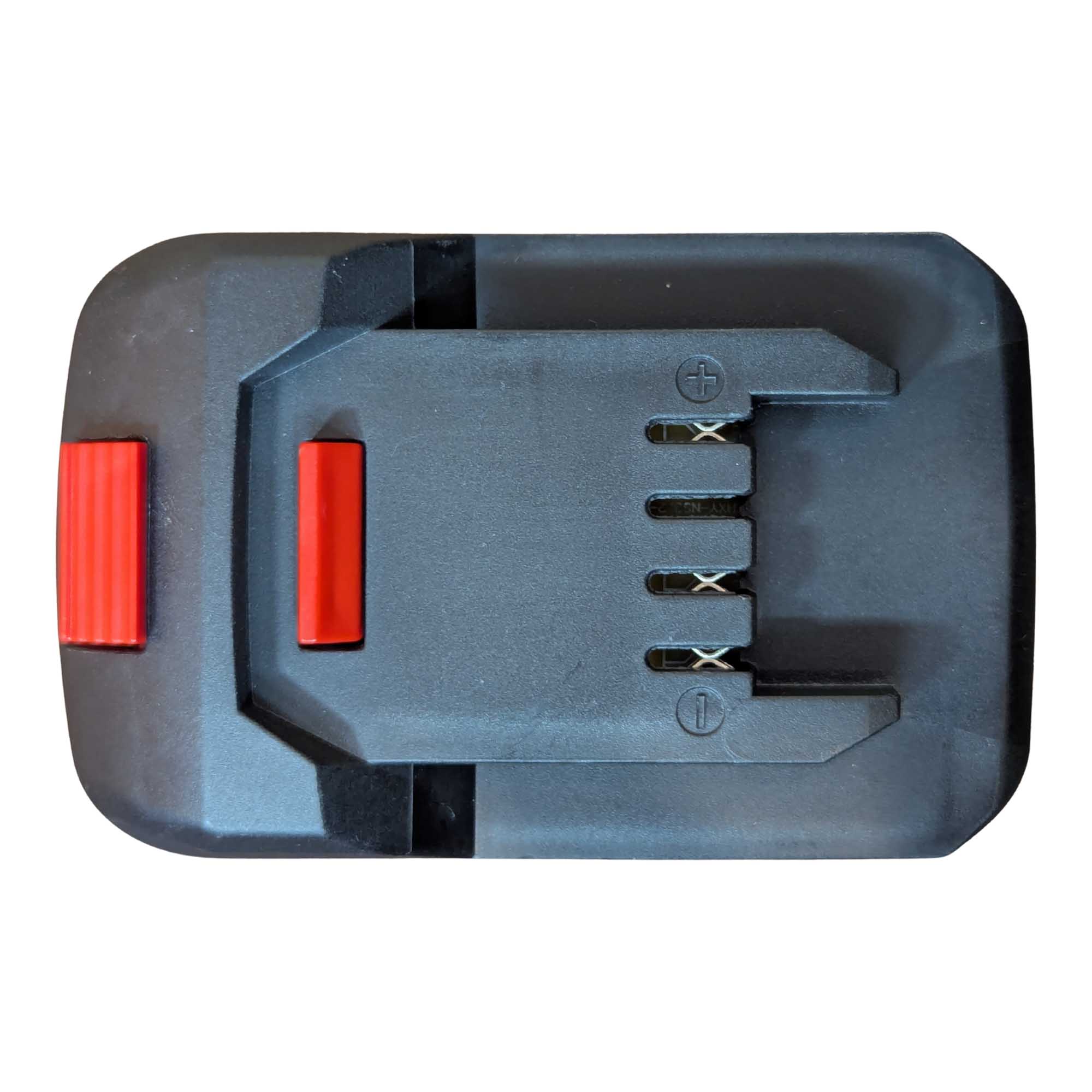 Einhell 18V PXC to Parkside X20V battery adapter - Parkside tool-side connection, four slots with copper spring contacts