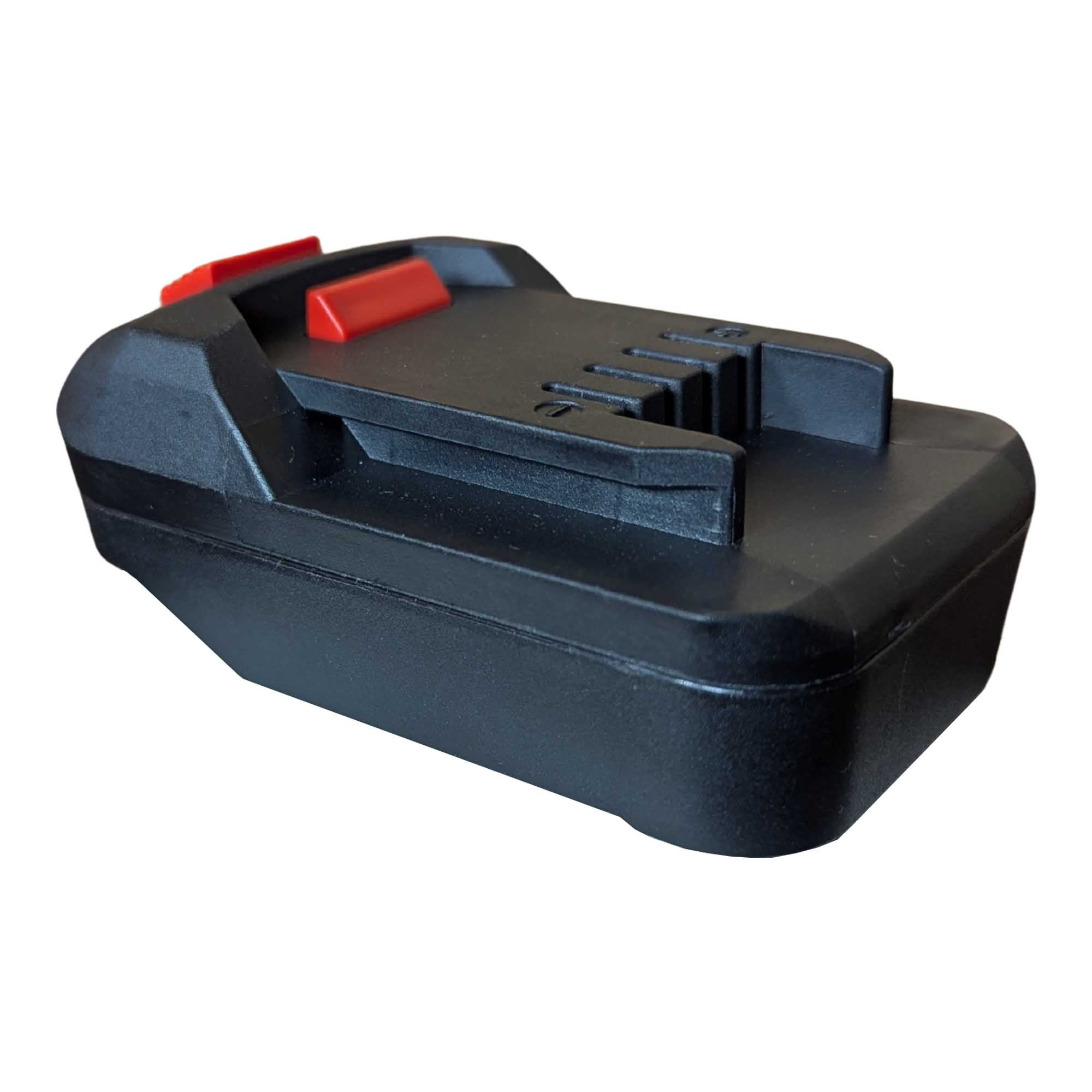 Einhell 18V PXC to Parkside X20V battery adapter - Parkside tool-side connection, four terminal slots and polarity marks