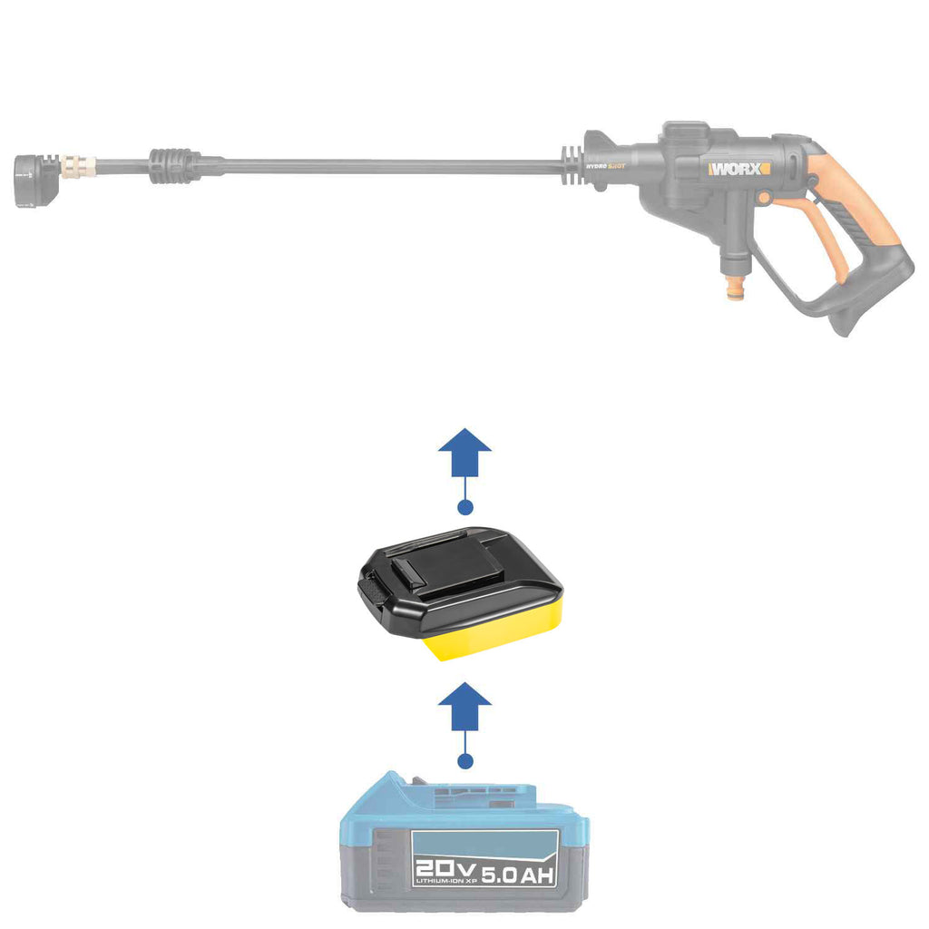 Hercules 20V to WORX 20V PowerShare (Orange) Battery Adapter