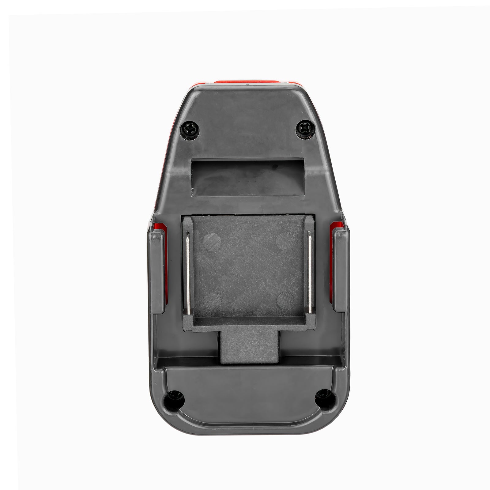 Makita 18V LXT to Bauer 20V battery adapter - battery-side connection with twin blade terminals in a recessed pocket and four