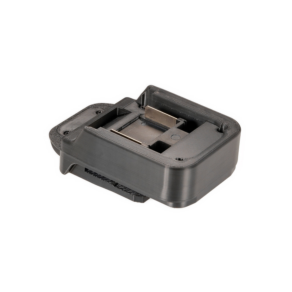 Makita 18V LXT to Chicago Electric 18V battery adapter - battery-side connection with flat copper blade terminals
