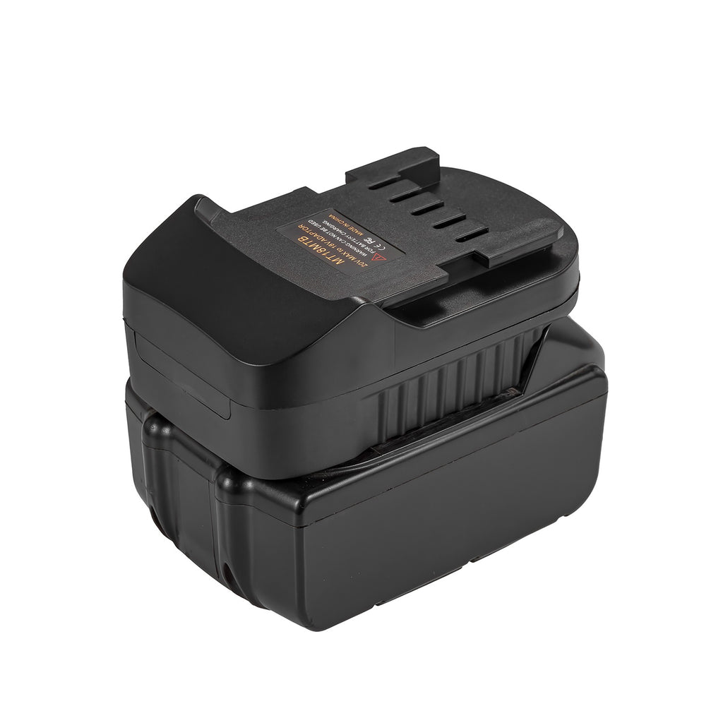 Makita 18V LXT to Metabo CAS 18V battery adapter - Metabo tool-side connection, terminal slots and locating rail