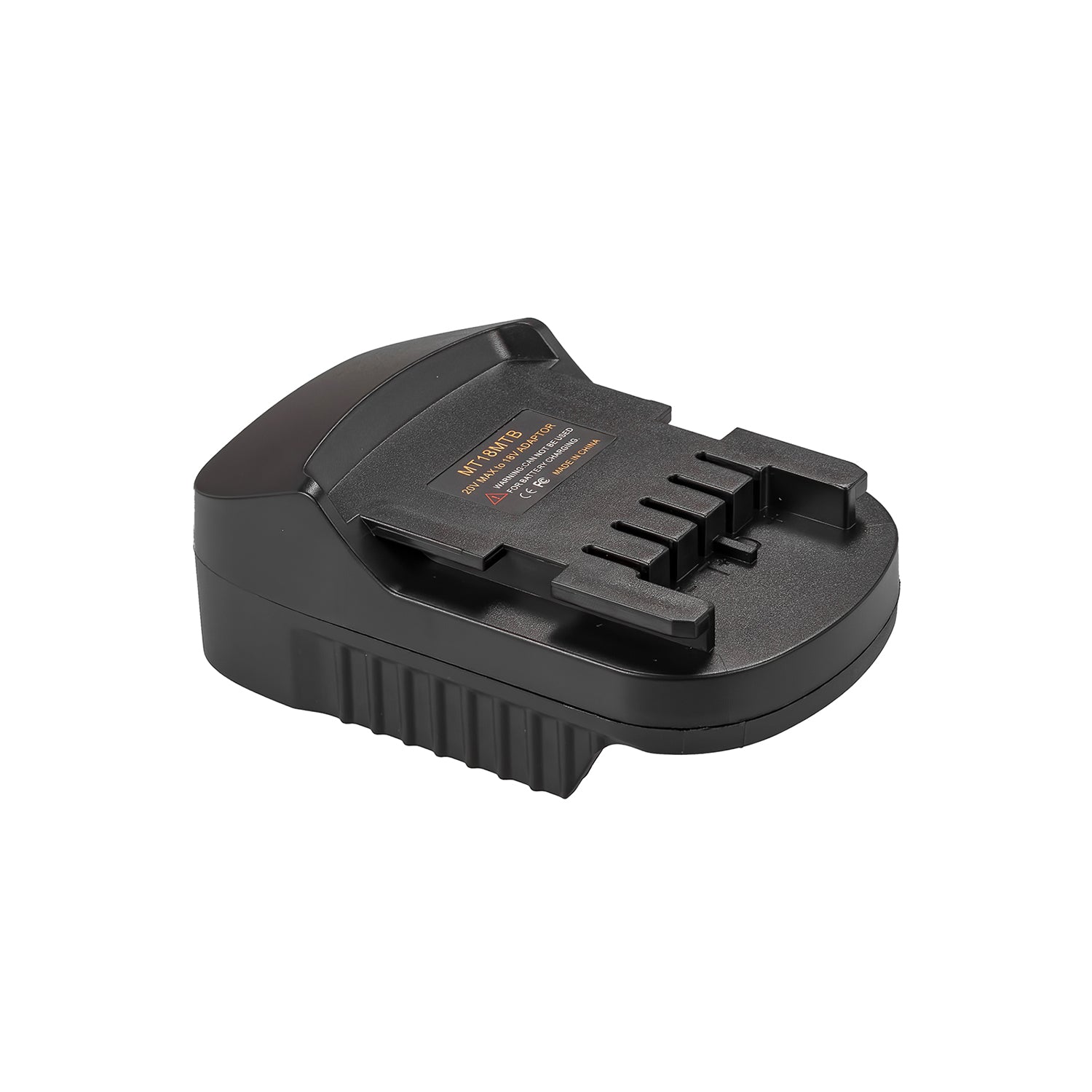 Makita 18V LXT to Metabo CAS 18V battery adapter - Metabo tool-side connection, terminal slots and locating rail
