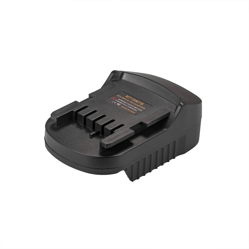 Makita 18V LXT to Metabo CAS 18V battery adapter - Metabo tool-side connection, terminal slots and locating rail