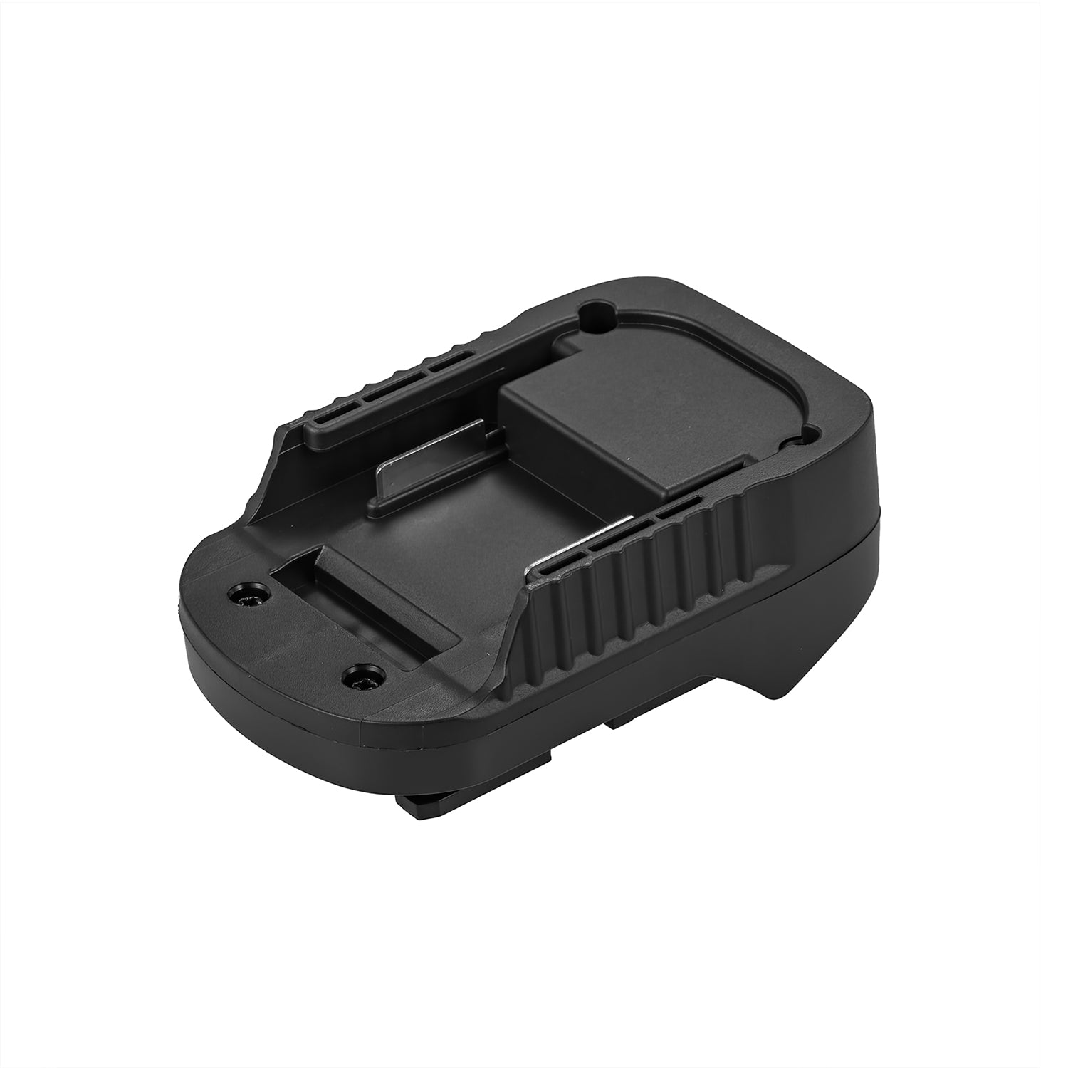 Makita 18V LXT to Metabo CAS 18V battery adapter - battery-side connection, guide rails and central terminal block