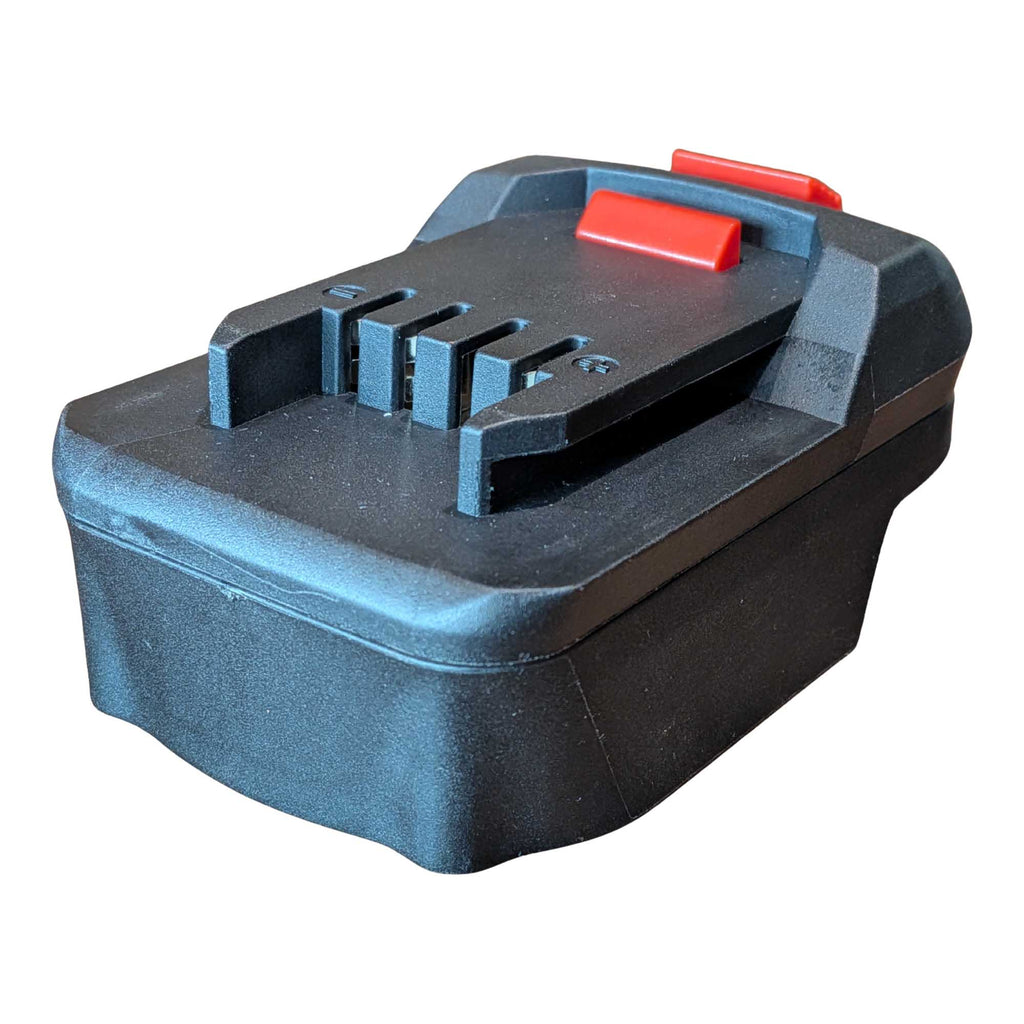 Makita 18V LXT to Parkside X20V battery adapter - Parkside tool-side connection, four terminal slots and polarity marks