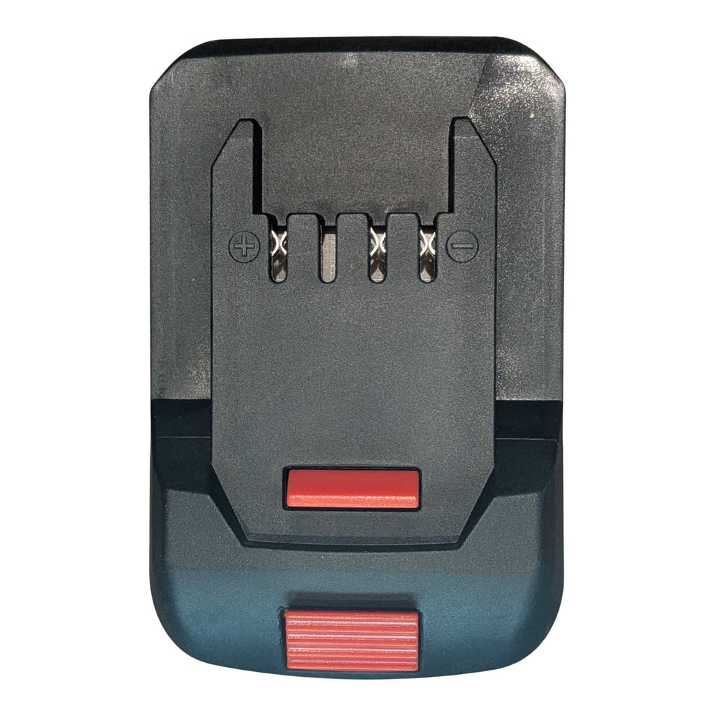 Makita 18V LXT to Parkside X20V battery adapter - Parkside tool-side connection, four slots with copper spring contacts