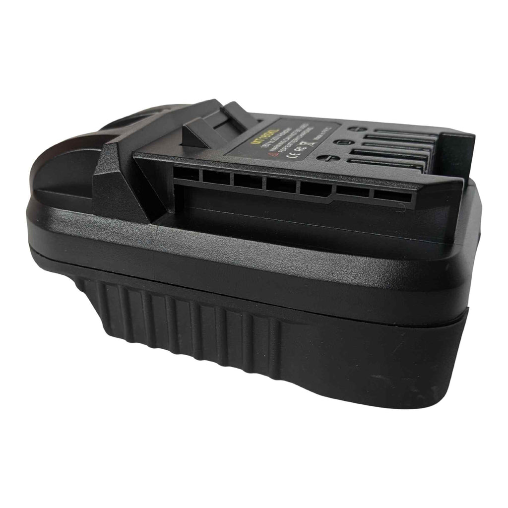Makita 18V LXT to SKIL 20V PWR CORE battery adapter - front three-quarter view of the SKIL tool-side connection