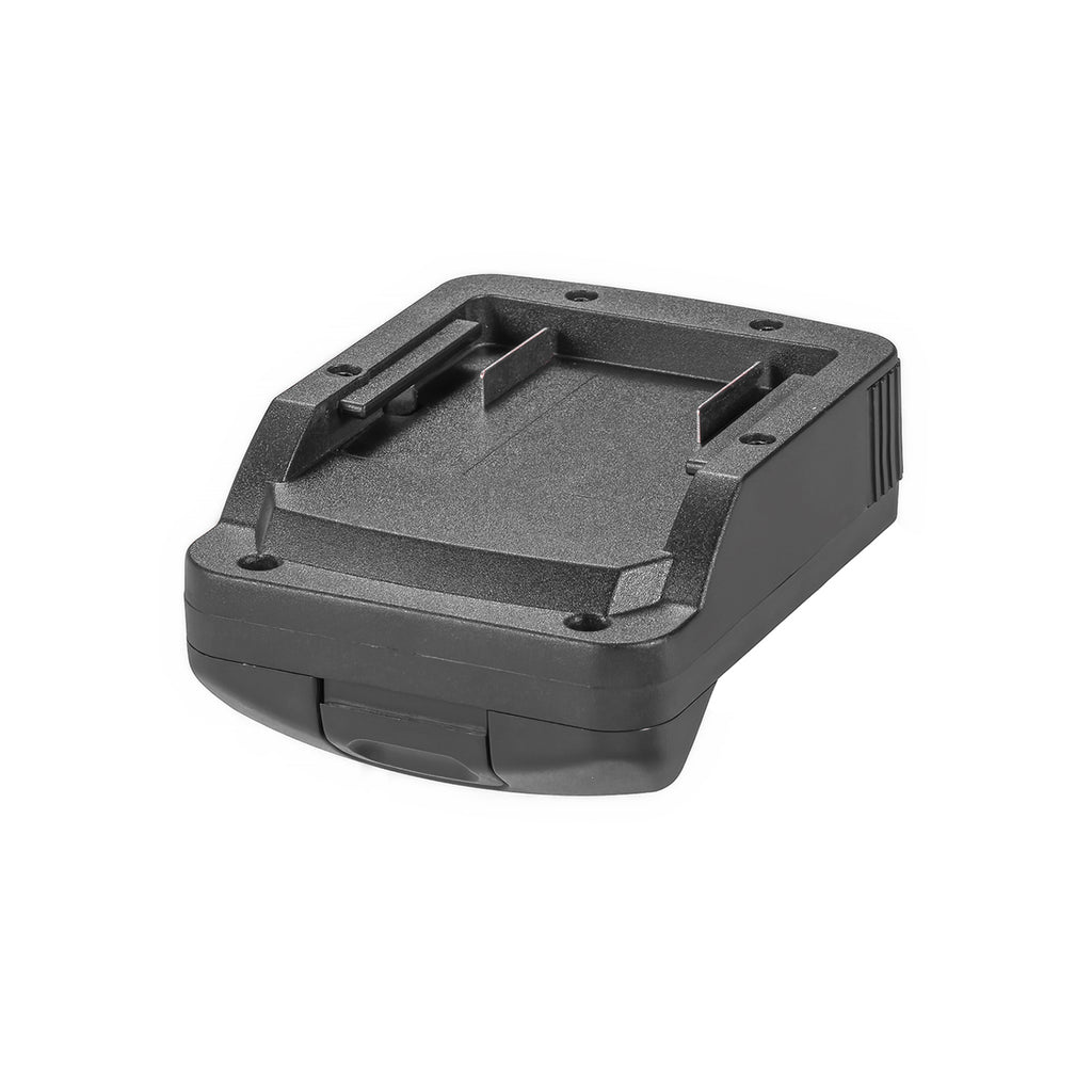 Metabo CAS 18V to DeWalt 20V MAX battery adapter - angled view of the battery-side connection