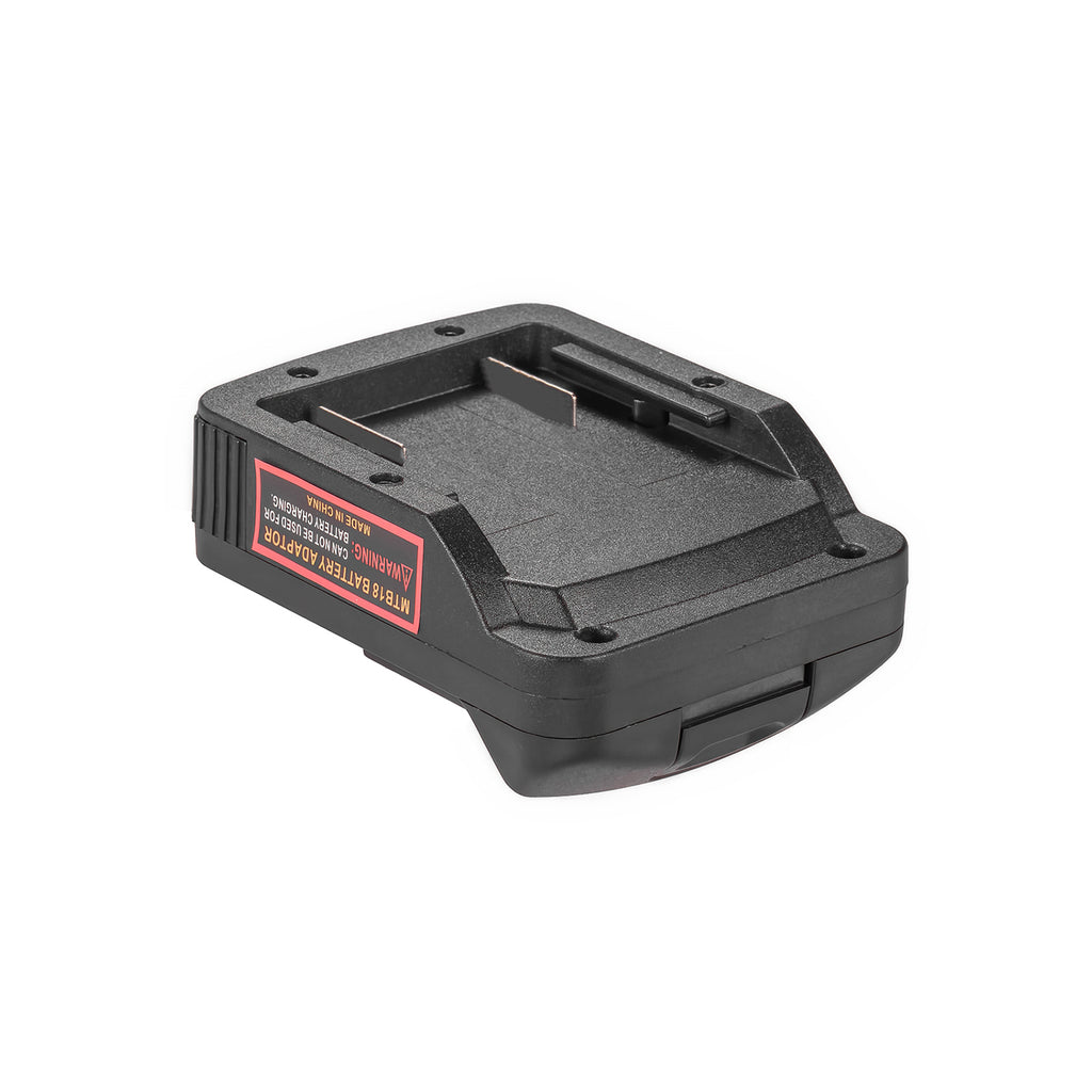 Metabo CAS 18V to DeWalt 20V MAX battery adapter - angled view of the battery-side connection
