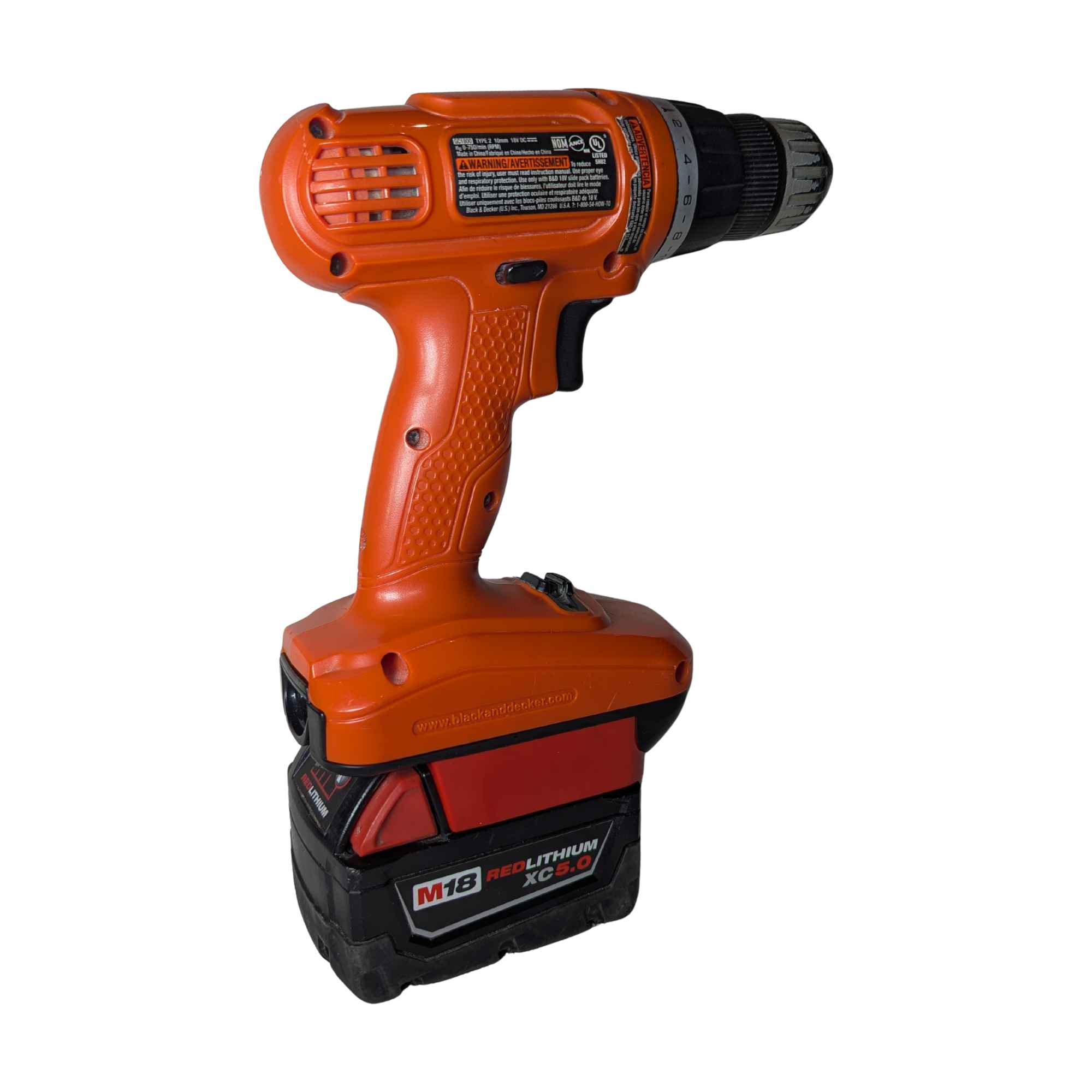 Milwaukee 18V to Black and Decker 18V Ni-Cd Battery Adapter