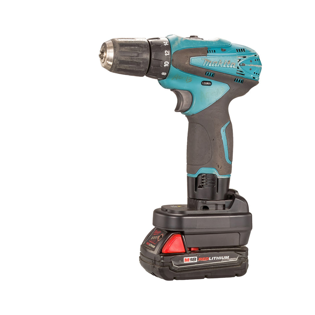 Milwaukee 18V to Makita 10.8V CXT (Post Style) Battery Adapter