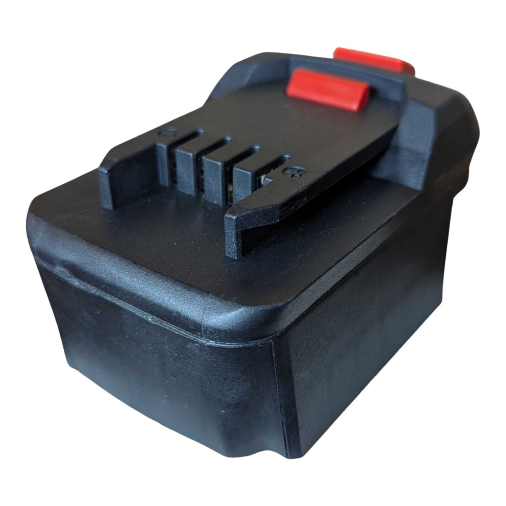 Milwaukee M18 to Parkside X20V battery adapter - Parkside tool-side connection, four terminal slots and polarity marks