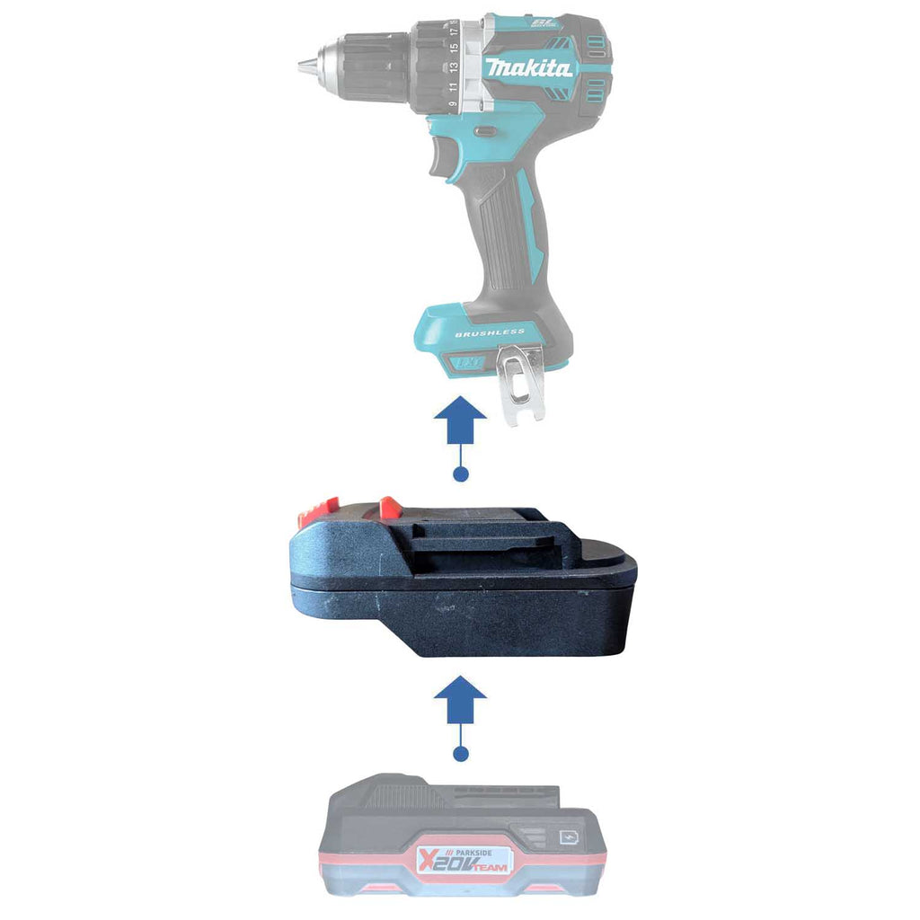 Parkside X20V to Makita 18V Battery Adapter
