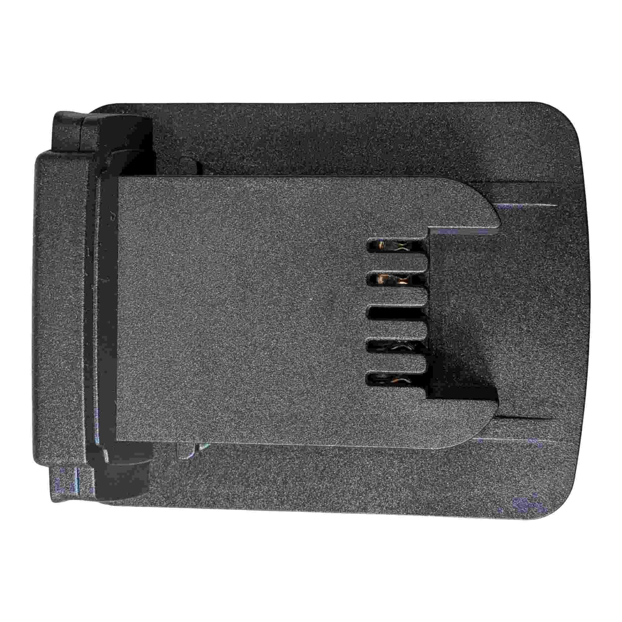Parkside X20V to Milwaukee M18 battery adapter - Milwaukee tool-side connection in plan view