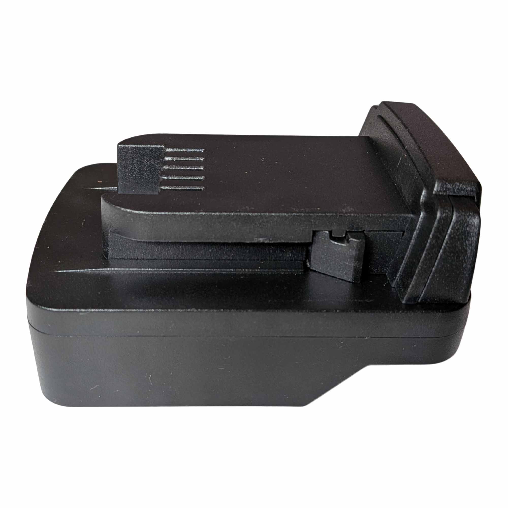 Parkside X20V to Milwaukee M18 battery adapter - Milwaukee tool-side connection with guide rails