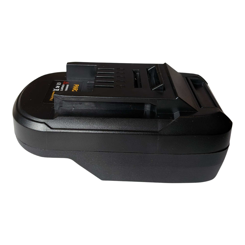 Parkside X20V to Ozito 18V PXC battery adapter - Ozito tool-side connection, side view from the opposite side