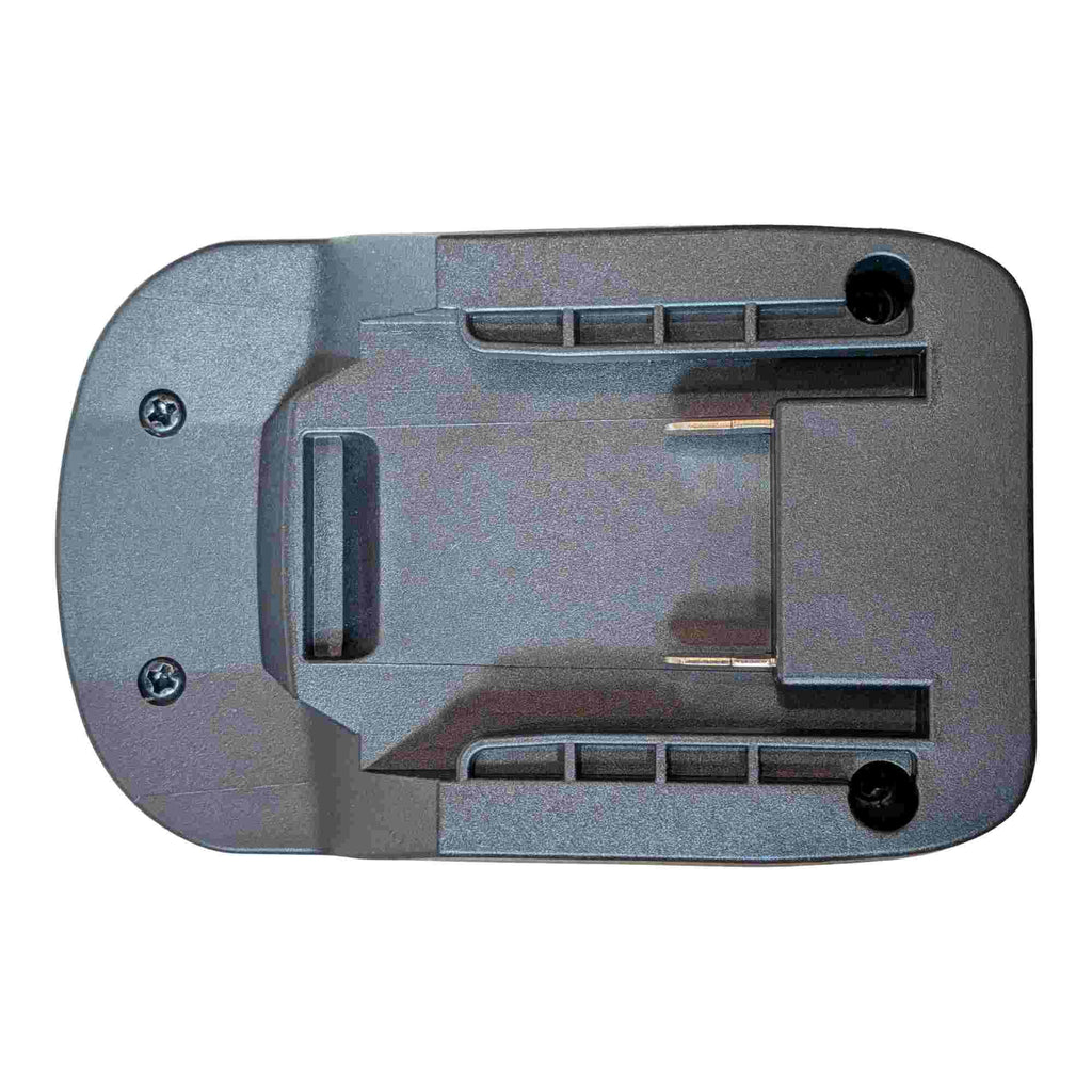 Parkside X20V to Ozito 18V PXC battery adapter - battery-side connection with twin blade terminals and four fixing screws