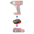 Porter Cable 20V to Chicago Electric 18V battery adapter - compatibility diagram showing battery, adapter and impact driver