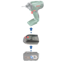 Load image into Gallery viewer, RIDGID 18V to Bosch (Green) 18V Battery Adapter
