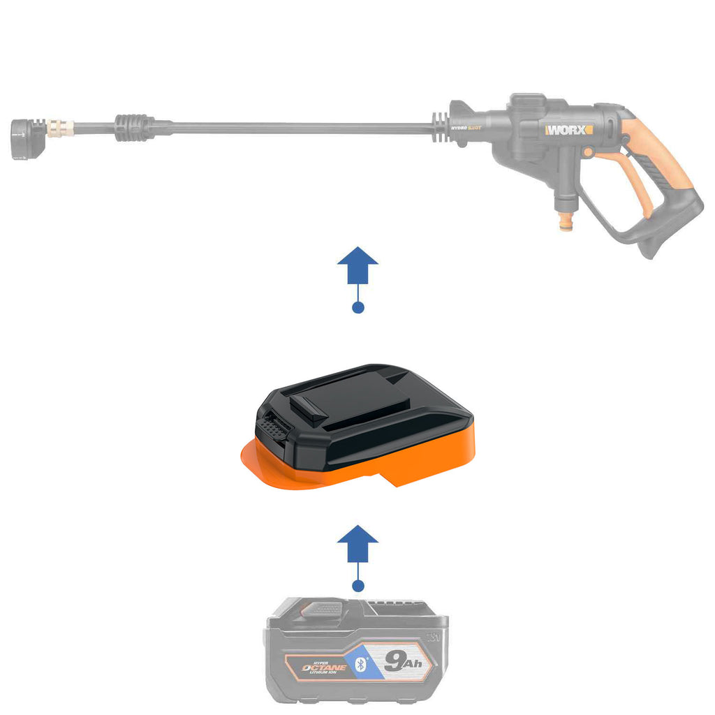 RIDGID 18V to WORX 20V PowerShare (Orange) Battery Adapter