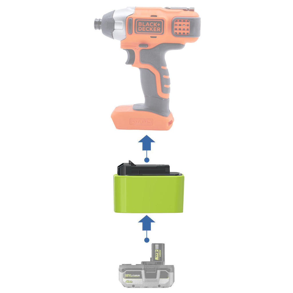 Ryobi 18V to Black and Decker 20V Battery Adapter