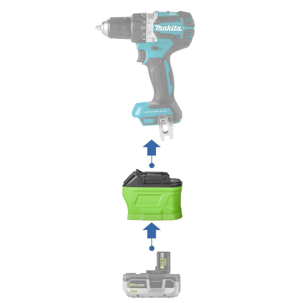 Ryobi 18V to Makita 18V Battery Adapter